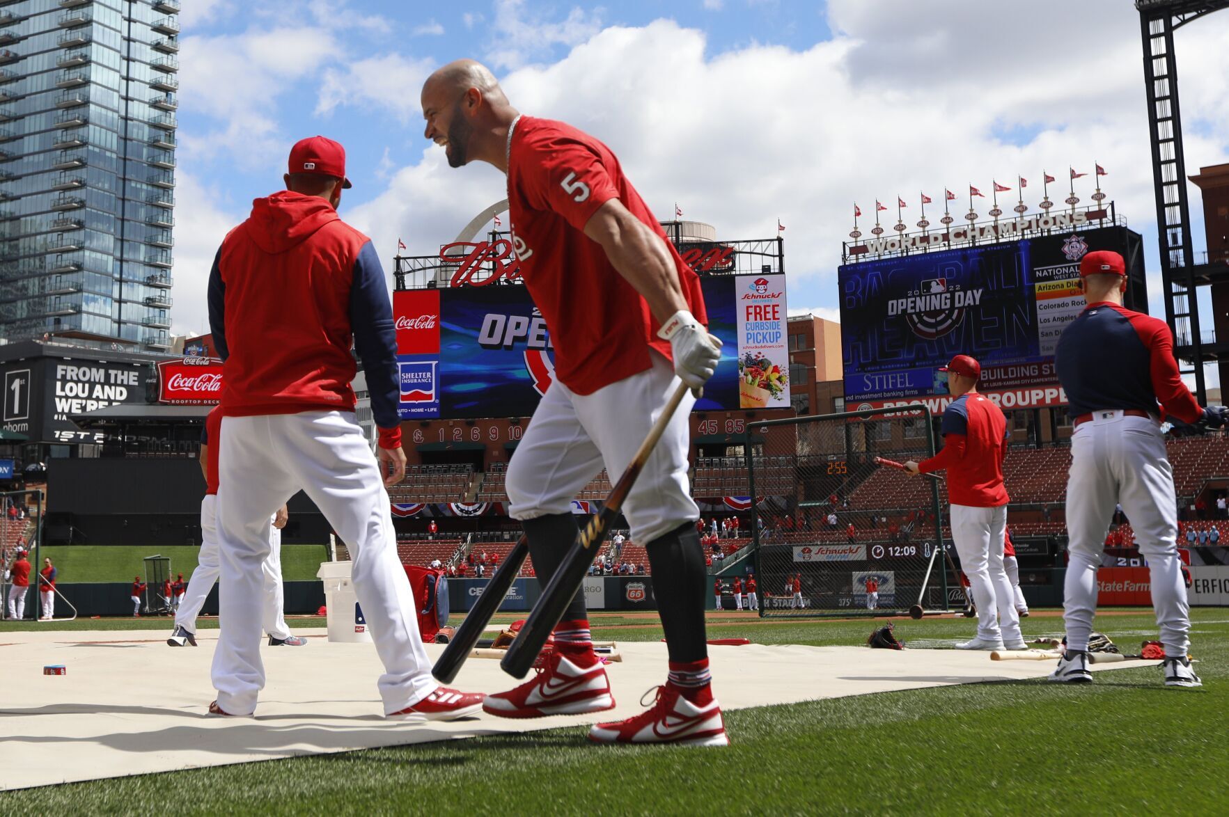 St. Louis Cardinals open the season at home against the Pittsburgh Pirates